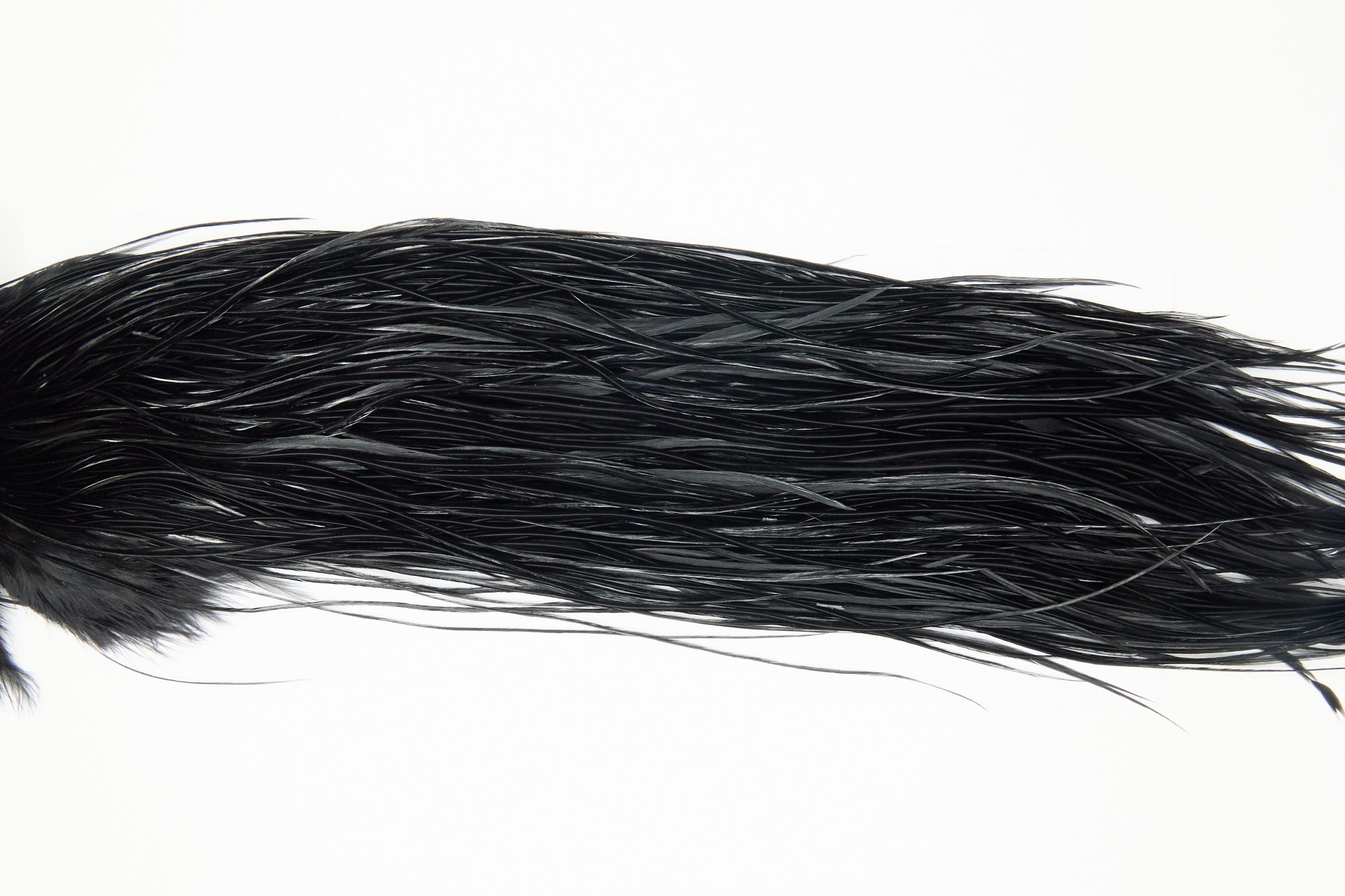 12114 Hebert Dry Fly Hackle Pro Grade Rooster Saddle Black Ties Size 12-16