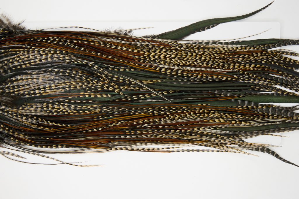 12119 Hebert Dry Fly Hackle Pro Grade Rooster Saddle Grizzly Variant Ties Size 14-18