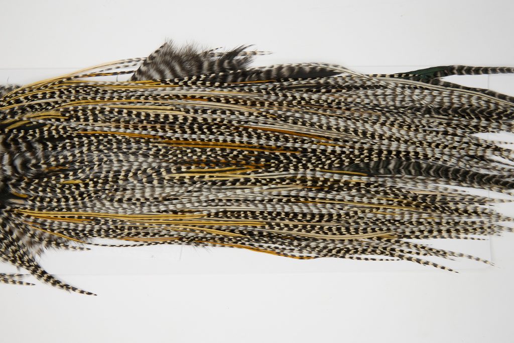 12127 Hebert Dry Fly Hackle Pro Grade Rooster Saddle Grizzly Variant Ties Size 12-14