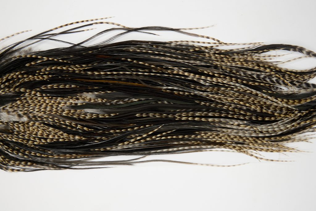 12128 Hebert Dry Fly Hackle Pro Grade Rooster Saddle Grizzly Variant Ties Size 14-16