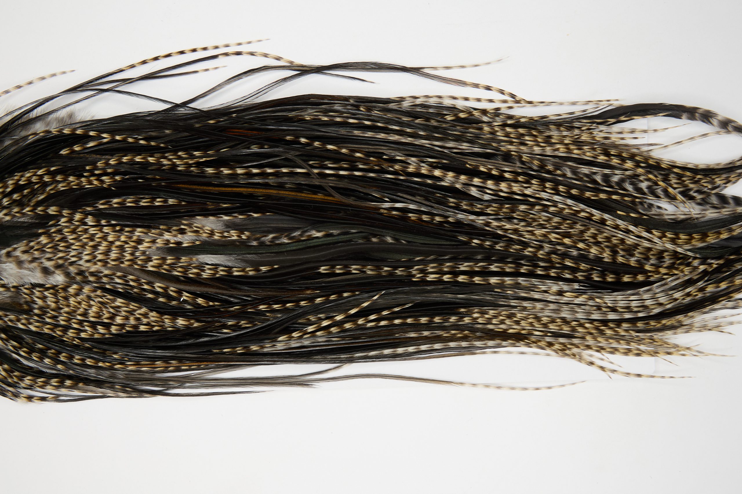 12128 Hebert Dry Fly Hackle Pro Grade Rooster Saddle Grizzly Variant Ties Size 14-16