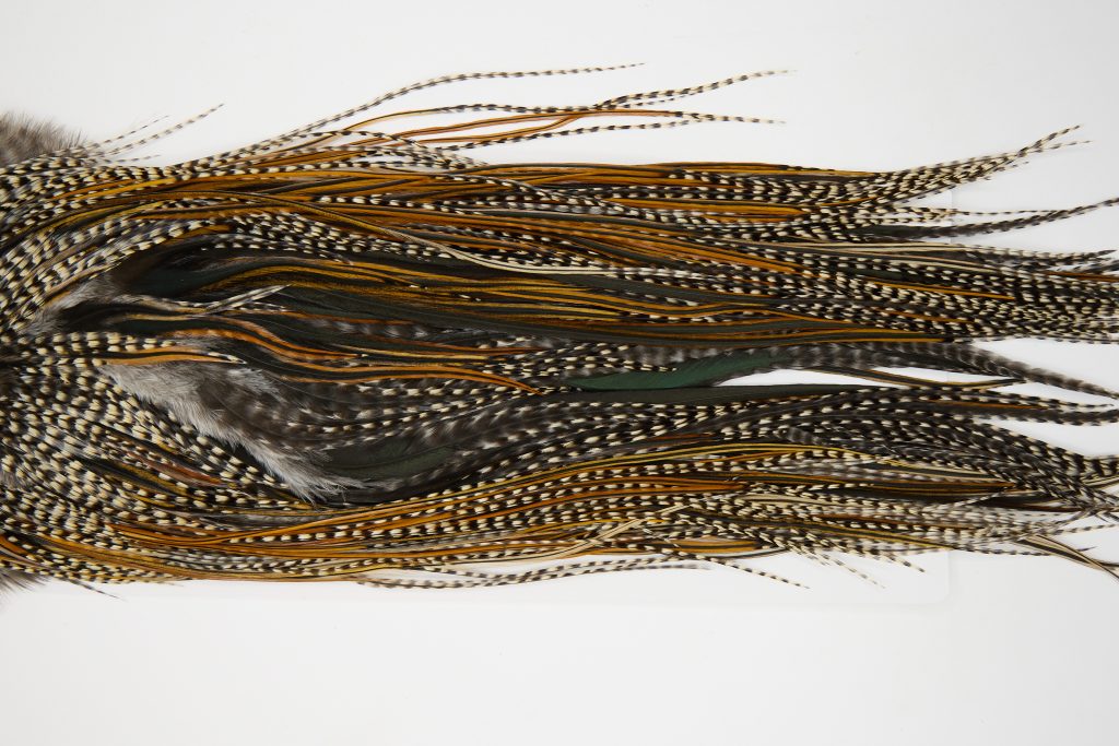 12130 Hebert Dry Fly Hackle Pro Grade Rooster Saddle Grizzly Variant Ties Size 12-18