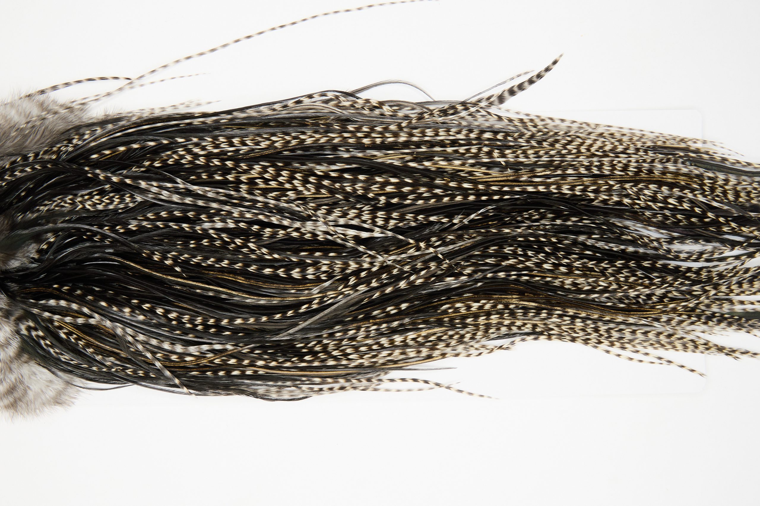 12132 Hebert Dry Fly Hackle Pro Grade Rooster Saddle Grizzly Variant Ties Size 14-18