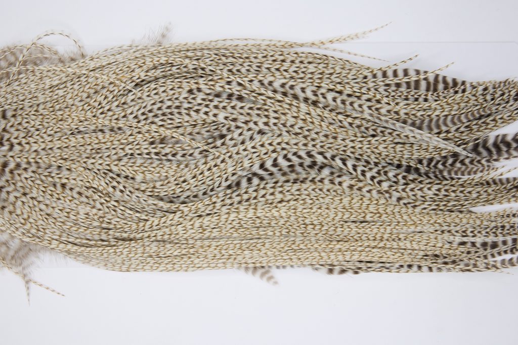 12141 Hebert Dry Fly Hackle Pro Grade Rooster Saddle Grizzly Variant Ties Size 12-16