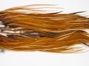 12147 Hebert Dry Fly Hackle Pro Grade Rooster Saddle Light Brown Ties Size 14-16