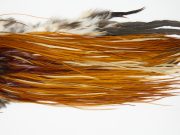 12148 Hebert Dry Fly Hackle Pro Grade Rooster Saddle Light Brown Ties Size 14-16