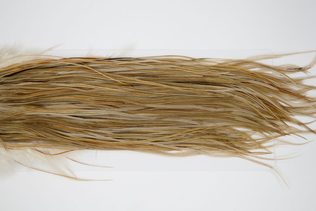 12173 Hebert Dry Fly Hackle Pro Grade Rooster Saddle Medium Brown Dun Ties Size 12-18