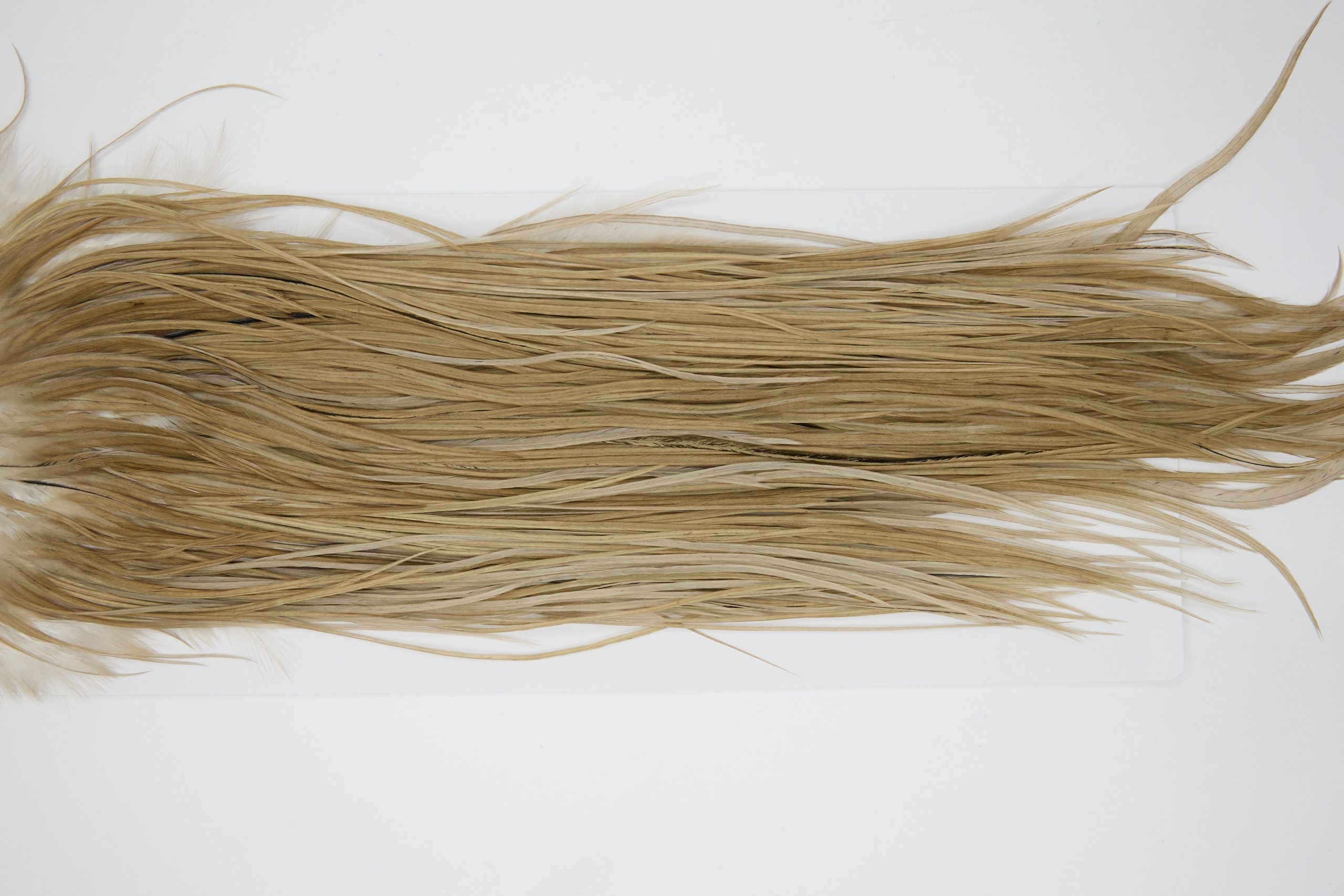 12176 Hebert Dry Fly Hackle Pro Grade Rooster Saddle Medium Brown Dun Ties Size 14-18