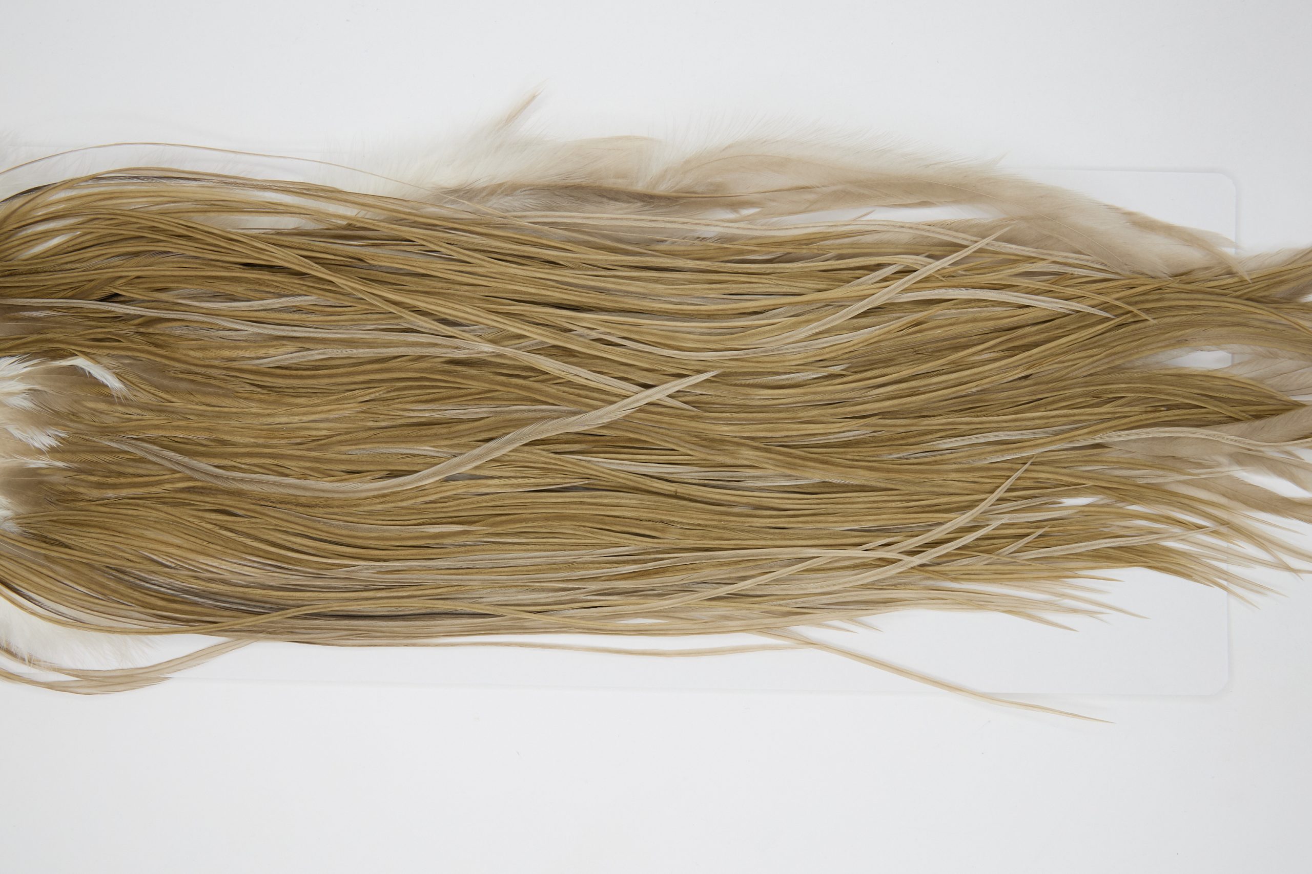 12178 Hebert Dry Fly Hackle Pro Grade Rooster Saddle Medium Brown Dun Ties Size 14-18