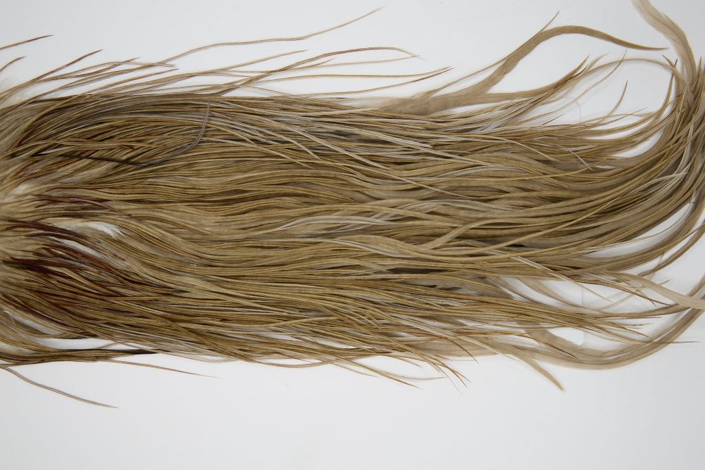 12179 Hebert Dry Fly Hackle Pro Grade Rooster Saddle Medium Brown Dun Ties Size 14-20