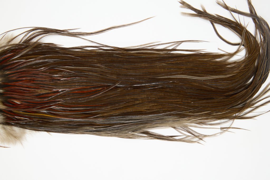 12182 Hebert Dry Fly Hackle Pro Grade Rooster Saddle Dark Brown Dun Ties Size 12-16