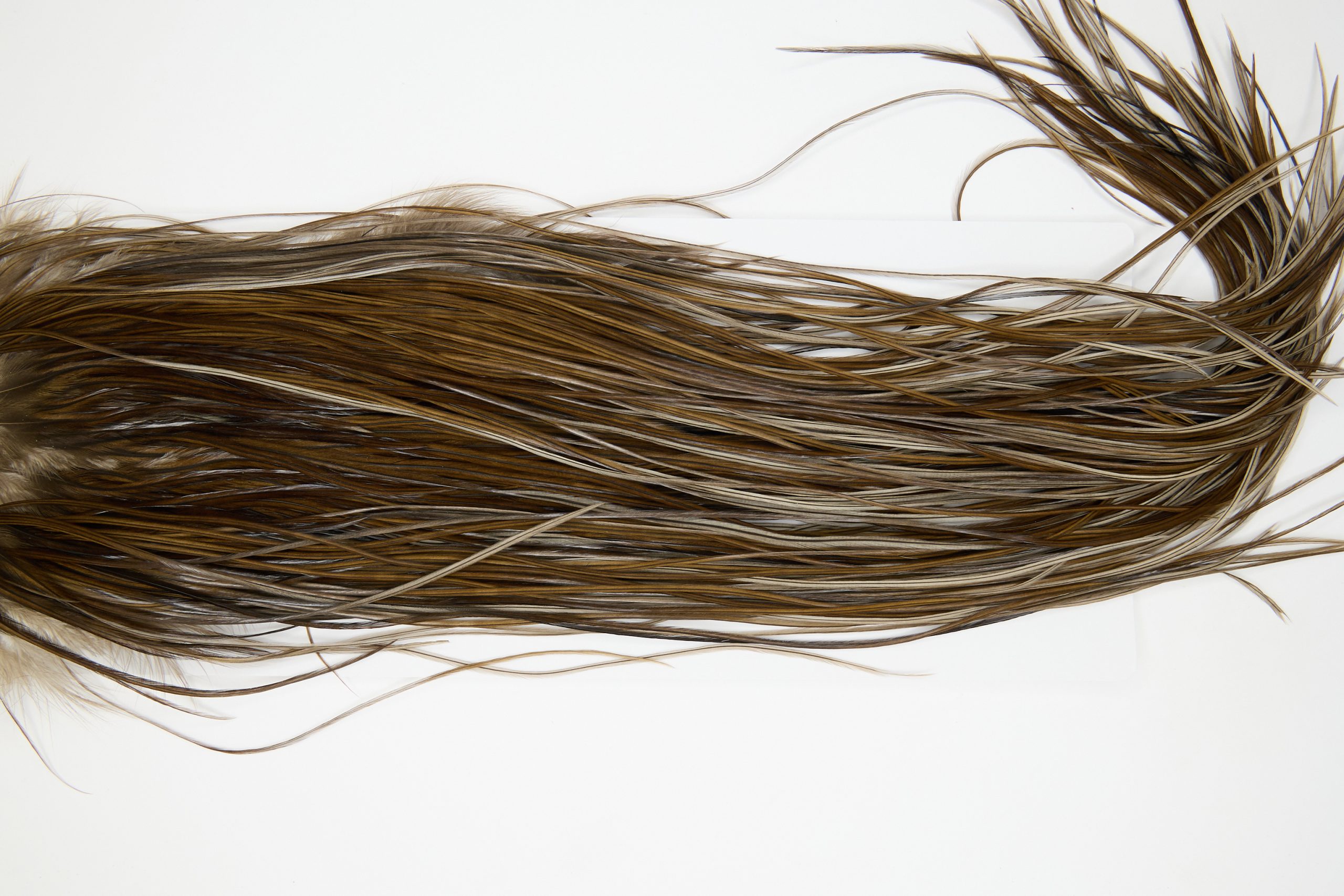 12188 Hebert Dry Fly Hackle Pro Grade Rooster Saddle Dark Brown Dun Ties Size 16-18