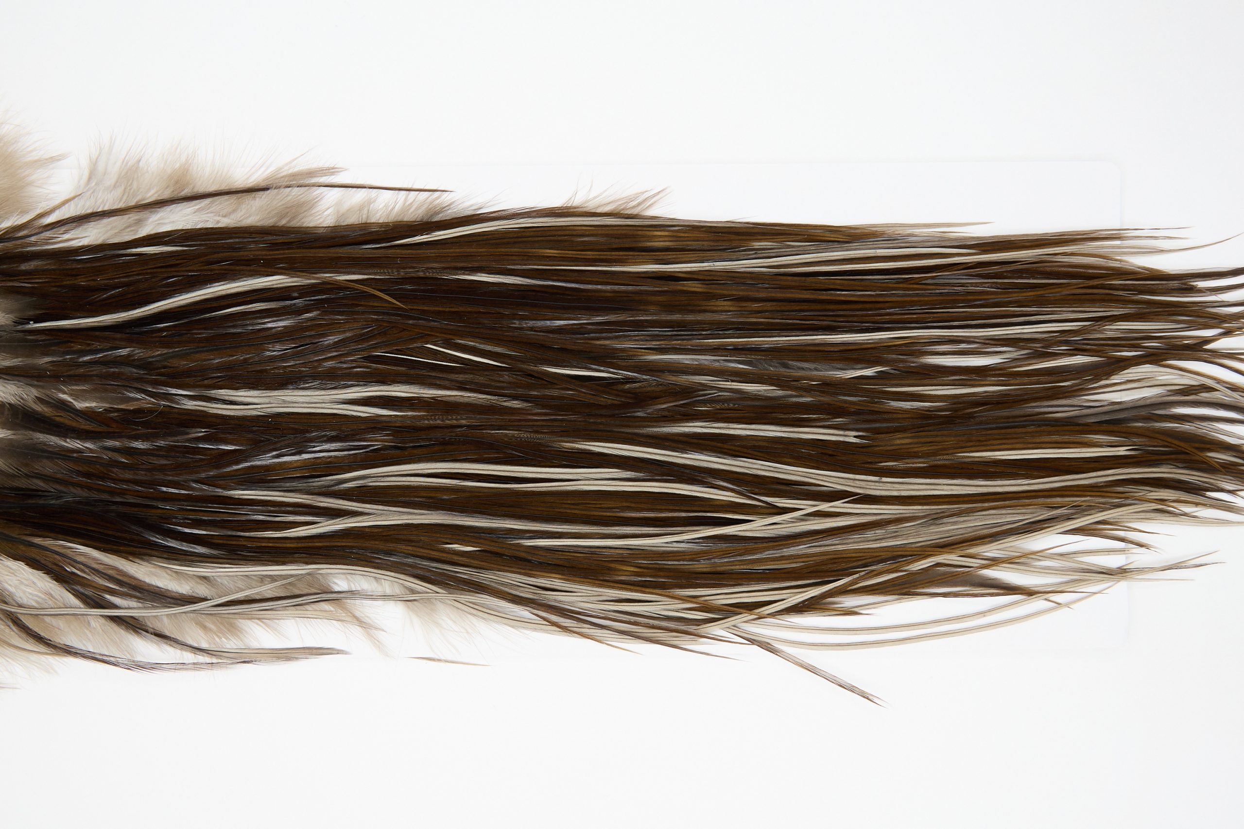 12198 Hebert Dry Fly Hackle Pro Grade Rooster Saddle Dark Brown Dun Ties Size 12-16