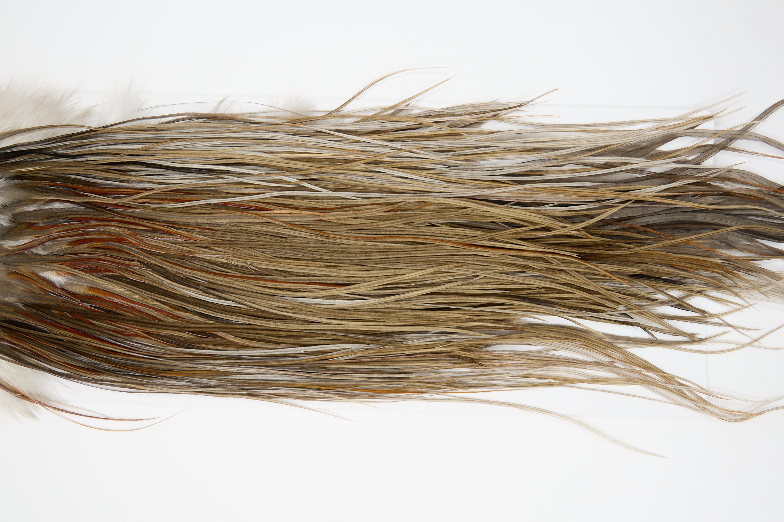 12201 Hebert Dry Fly Hackle Pro Grade Rooster Saddle Brown Grey Dun Ties Size 14-20