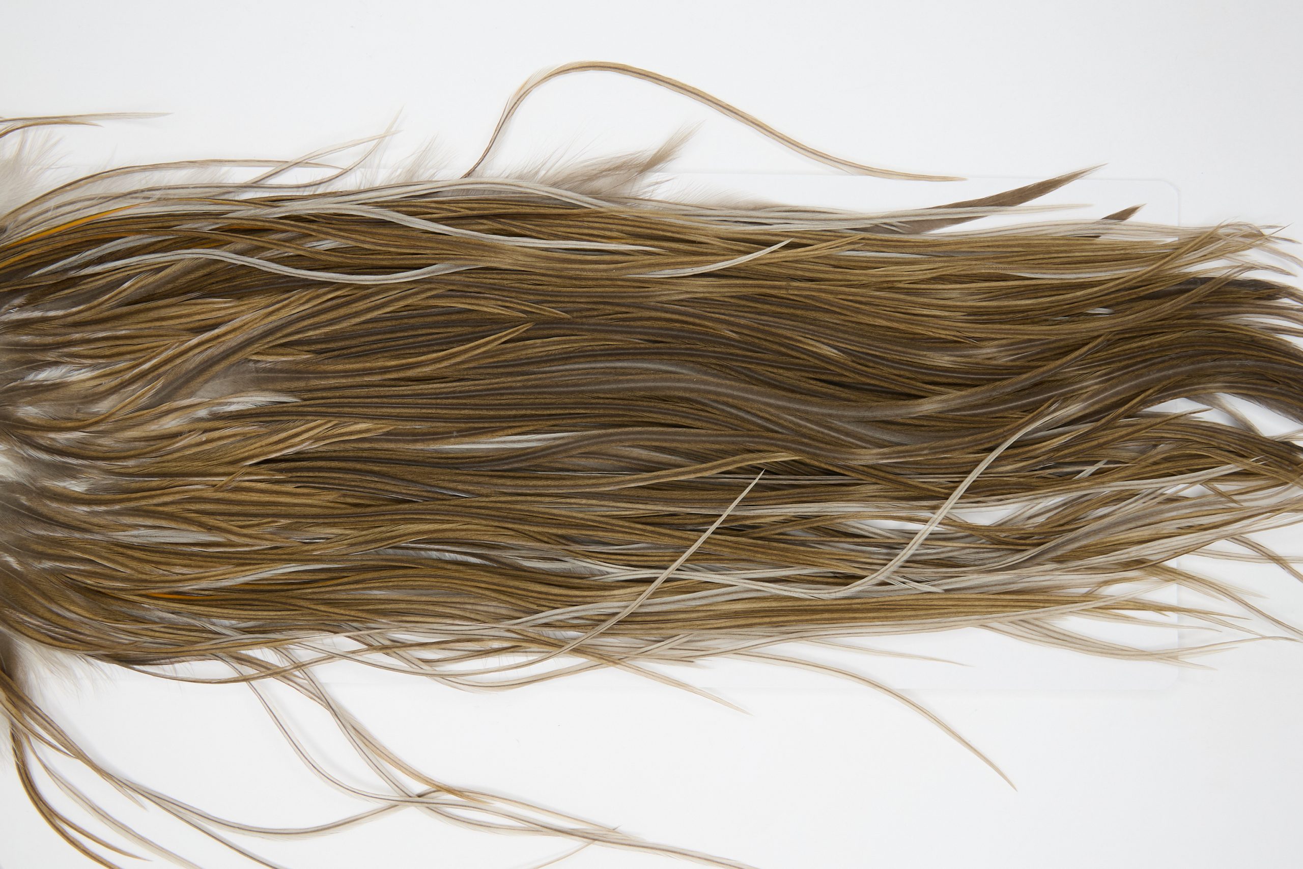 12203 Hebert Dry Fly Hackle Pro Grade Rooster Saddle Brown Grey Dun Ties Size 12-16