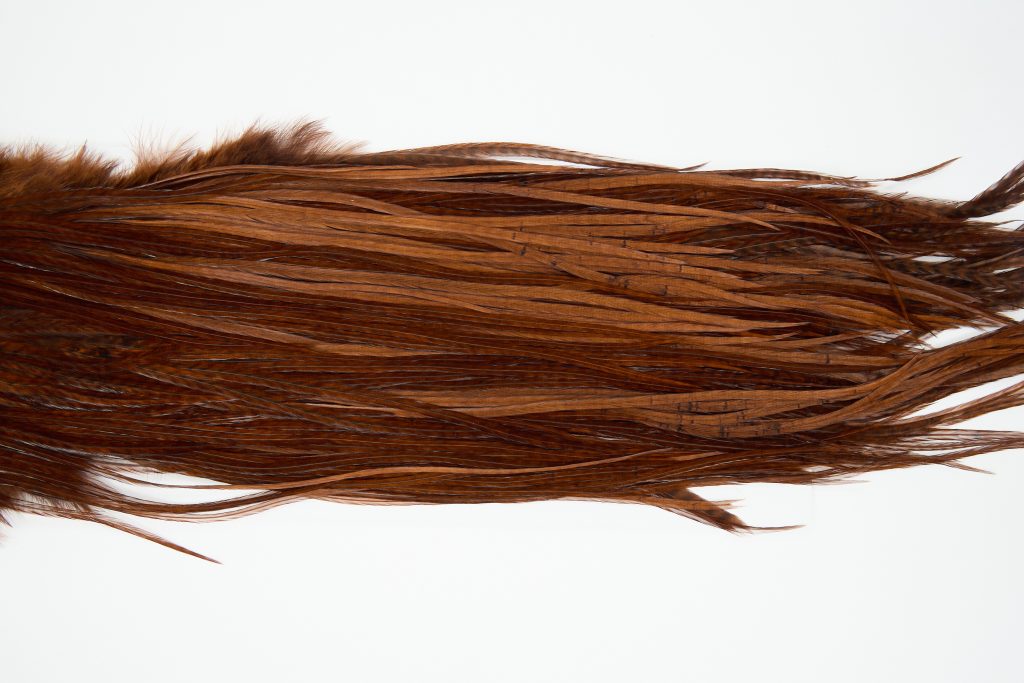 12205 Hebert Dry Fly Hackle Bronze Grade Rooster Saddle Coachman Brown Ties Size 12-14