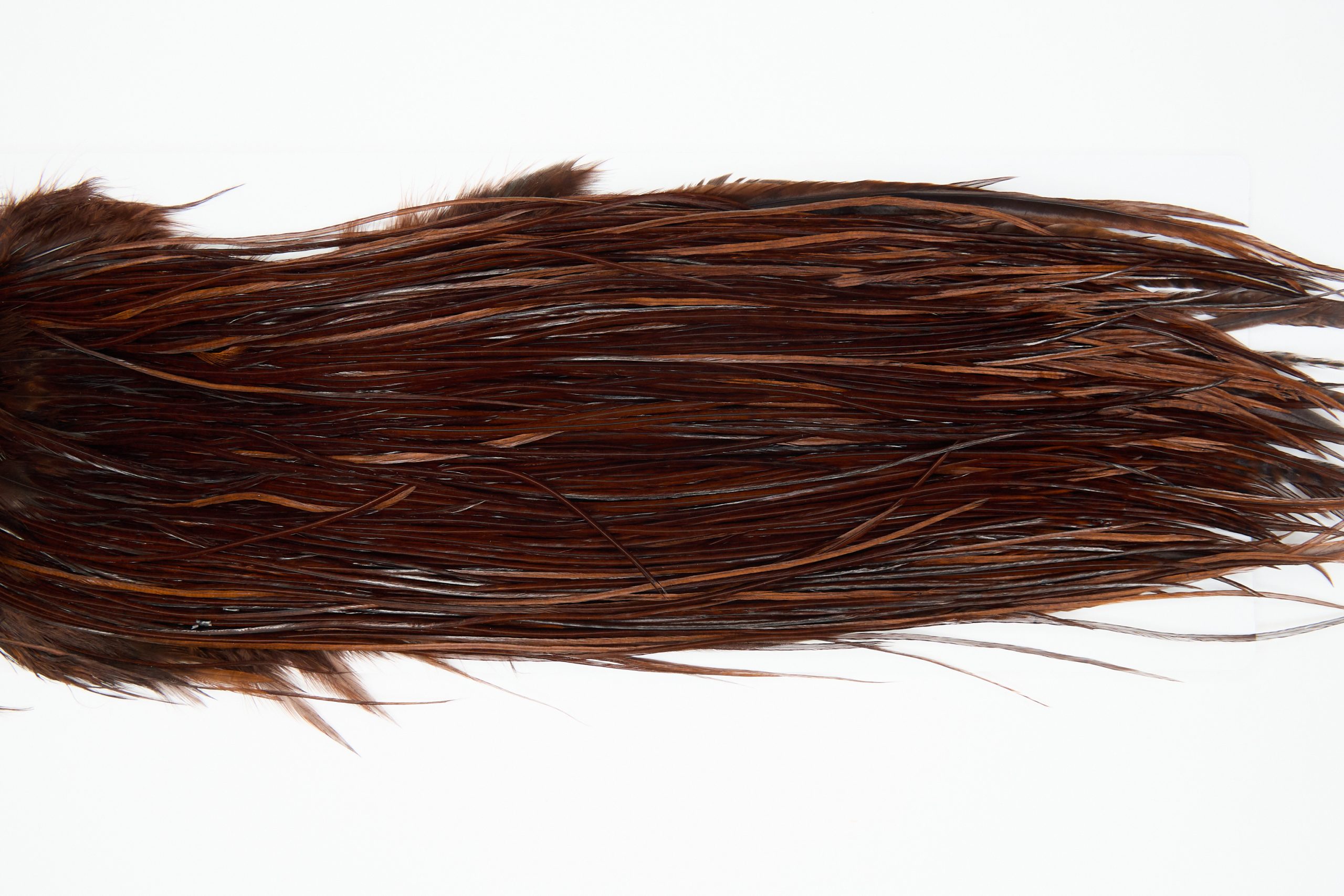 12208 Hebert Dry Fly Hackle Bronze Grade Rooster Saddle Coachman Brown Ties Size 14-16