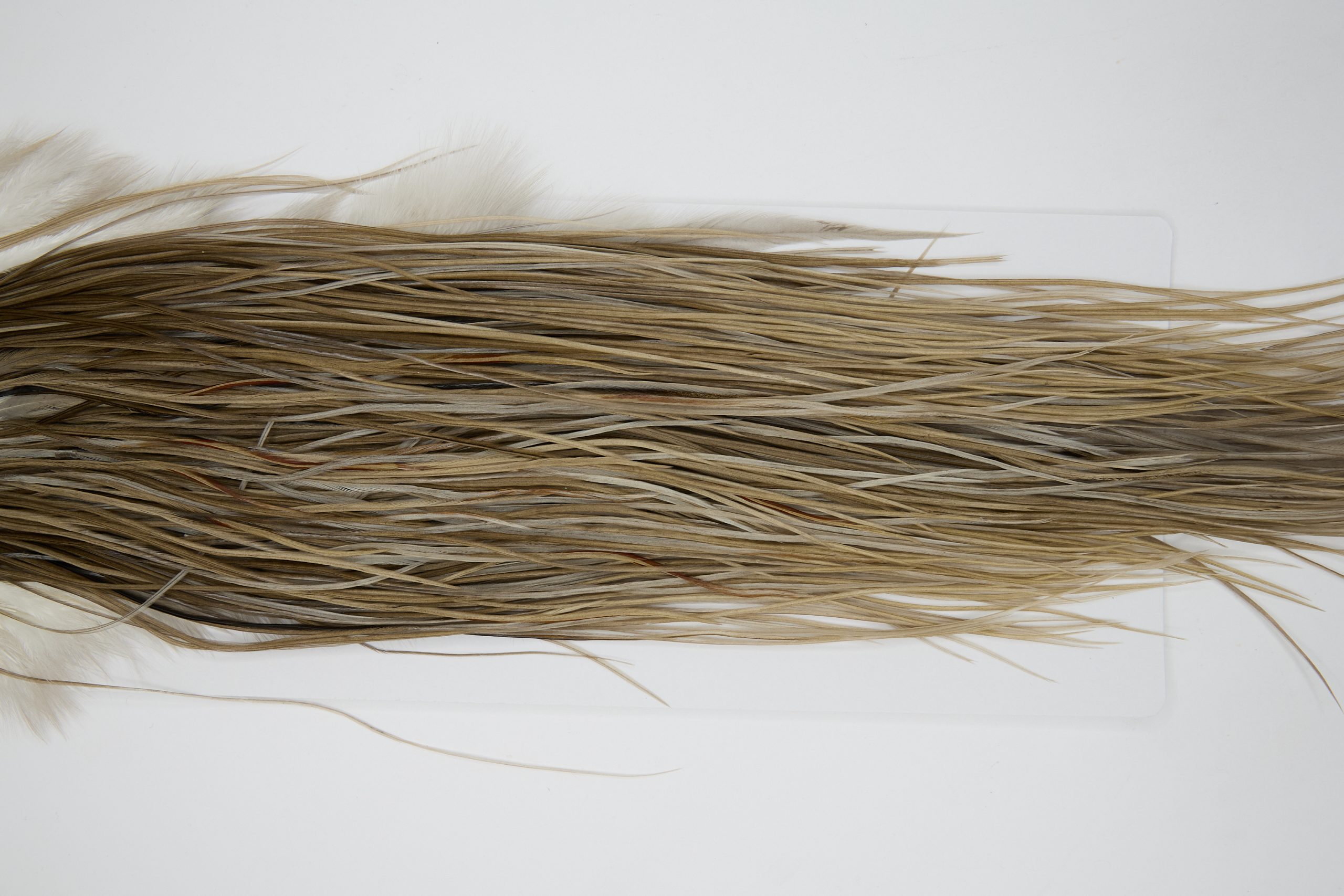 12213 Hebert Dry Fly Hackle Bronze Grade Rooster Saddle Brown Grey Dun Ties Size 16-18