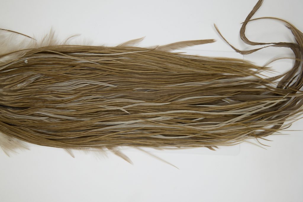 12214 Hebert Dry Fly Hackle Bronze Grade Rooster Saddle Brown Grey Dun Ties Size 14-18