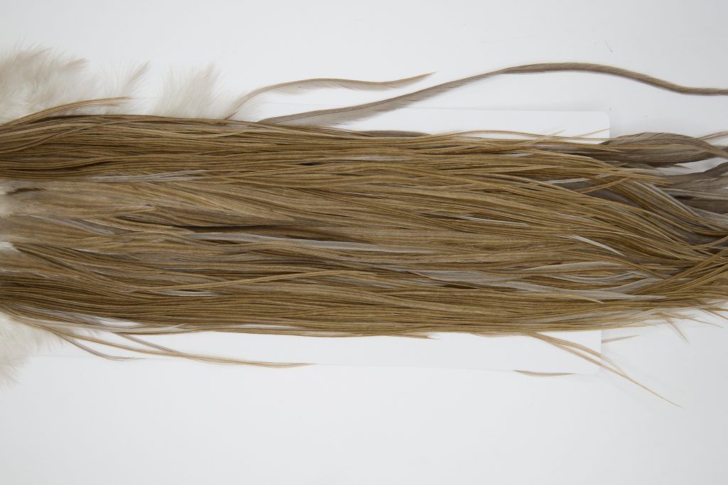 12216 Hebert Dry Fly Hackle Bronze Grade Rooster Saddle Brown Grey Dun Ties Size 12-14