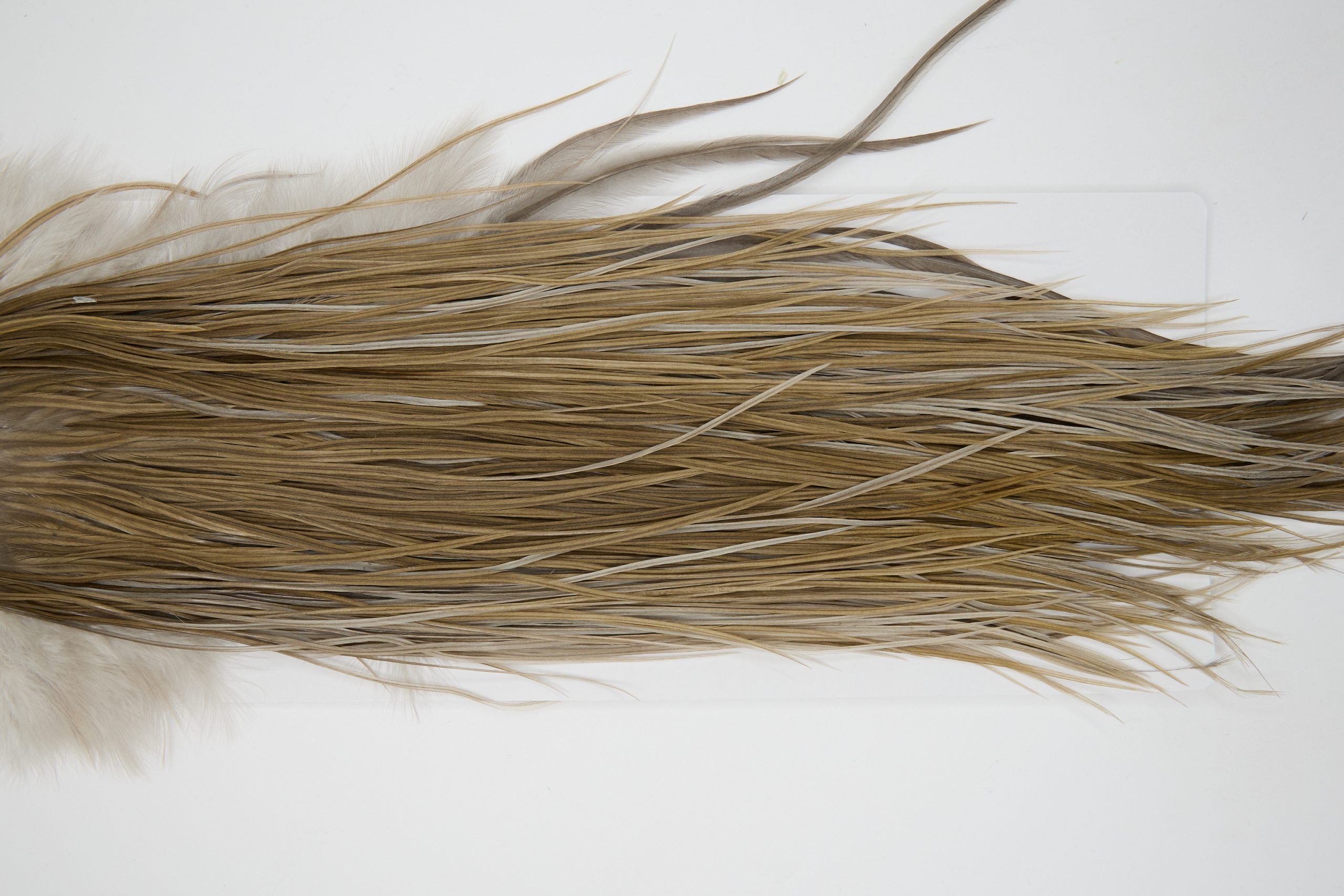 12217 Hebert Dry Fly Hackle Bronze Grade Rooster Saddle Brown Grey Dun Ties Size 14-16