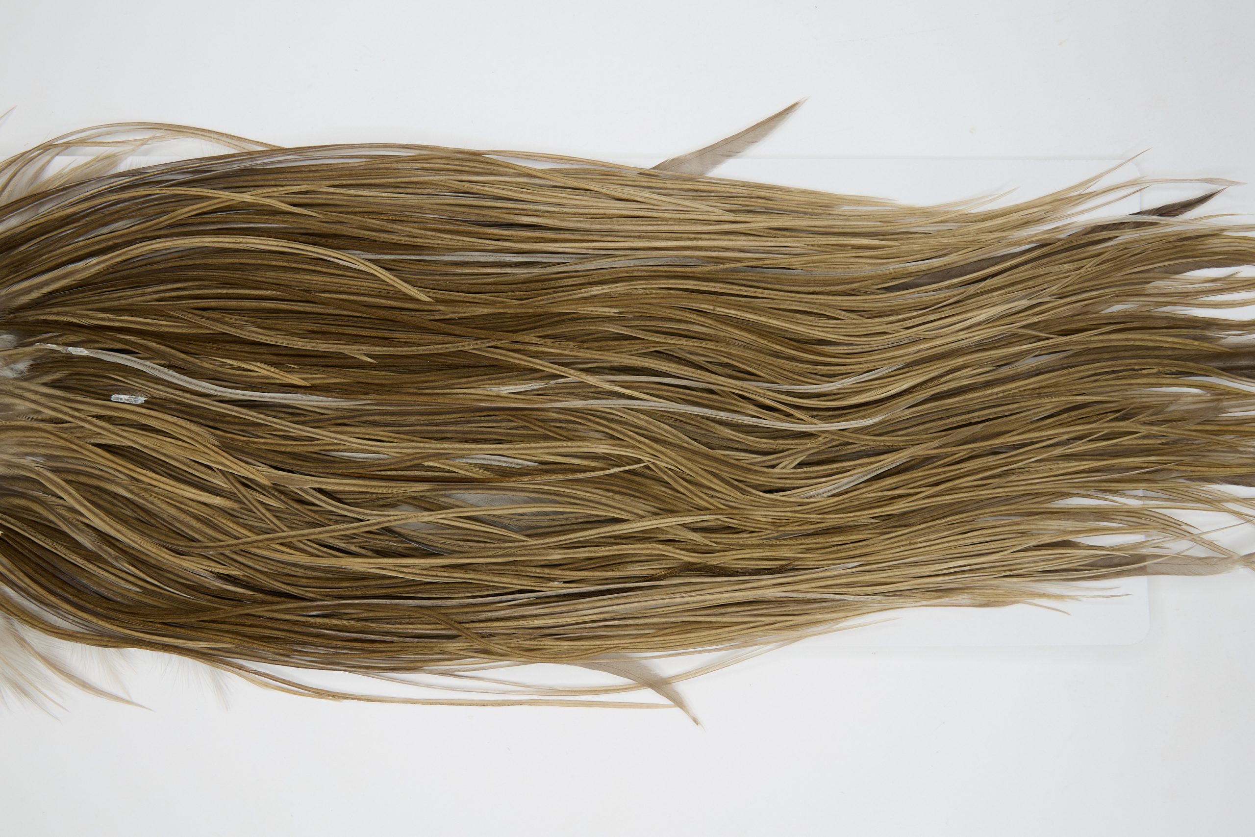 12220 Hebert Dry Fly Hackle Bronze Grade Rooster Saddle Brown Grey Dun Ties Size 14-16