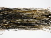 12224 Hebert Dry Fly Hackle Bronze Grade Rooster Saddle Grizzly Variant Ties Size 14-16