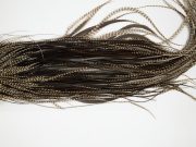 12227 Hebert Dry Fly Hackle Bronze Grade Rooster Saddle Grizzly Variant Ties Size 14-16