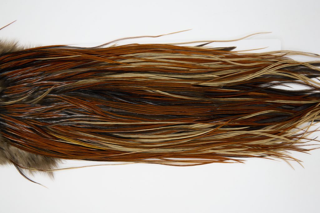 12234 Hebert Dry Fly Hackle Bronze Grade Rooster Saddle Furnace Ties Size 14-16
