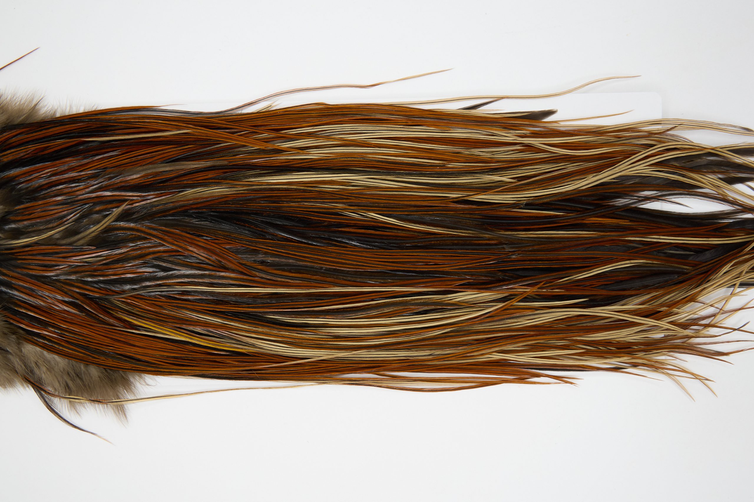 12234 Hebert Dry Fly Hackle Bronze Grade Rooster Saddle Furnace Ties Size 14-16