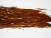 12237 Hebert Dry Fly Hackle Bronze Grade Rooster Saddle Medium Brown Ties Size 12-14