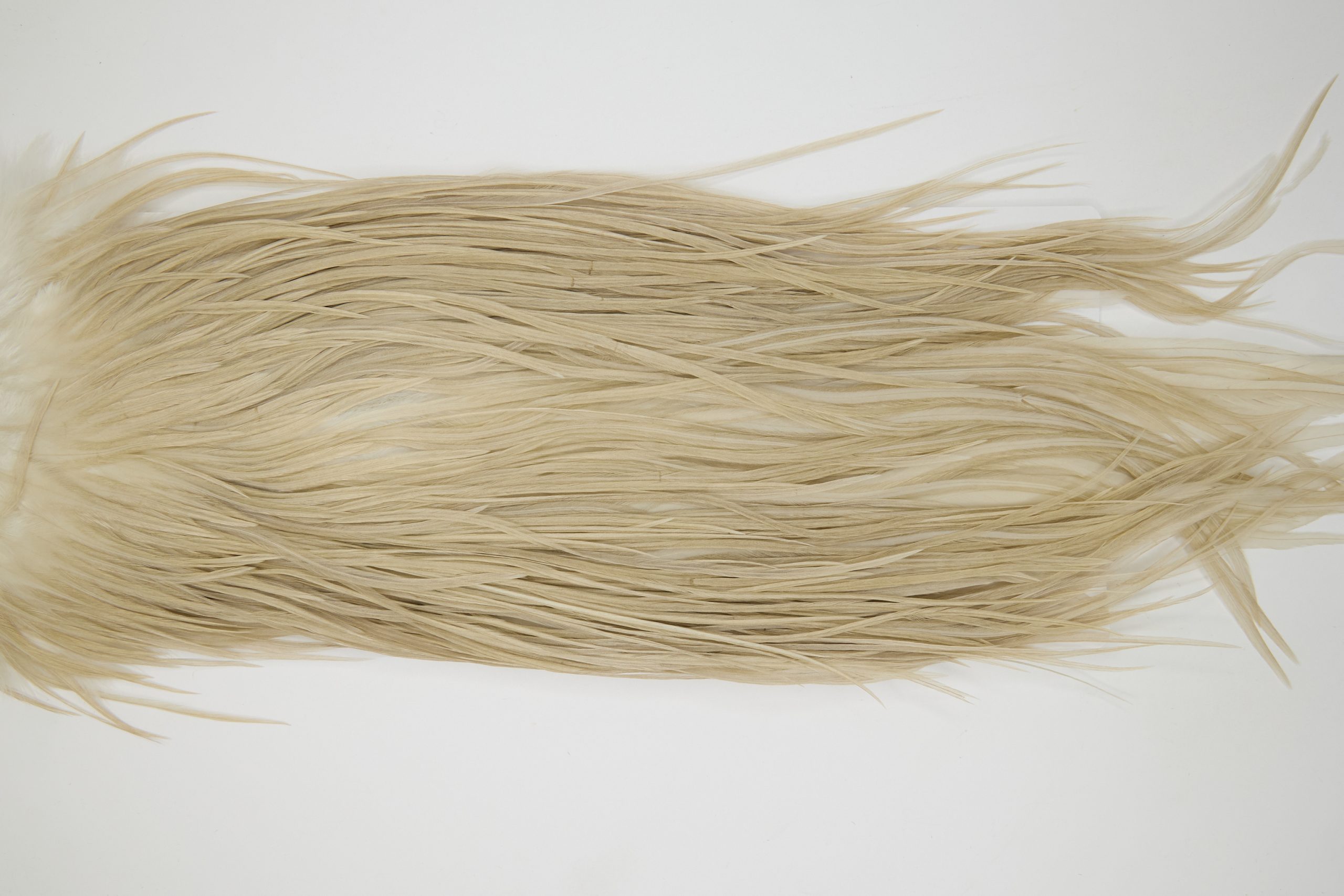 12259 Hebert Dry Fly Hackle Bronze Grade Rooster Saddle Light Tan Dun Ties Size 14-16