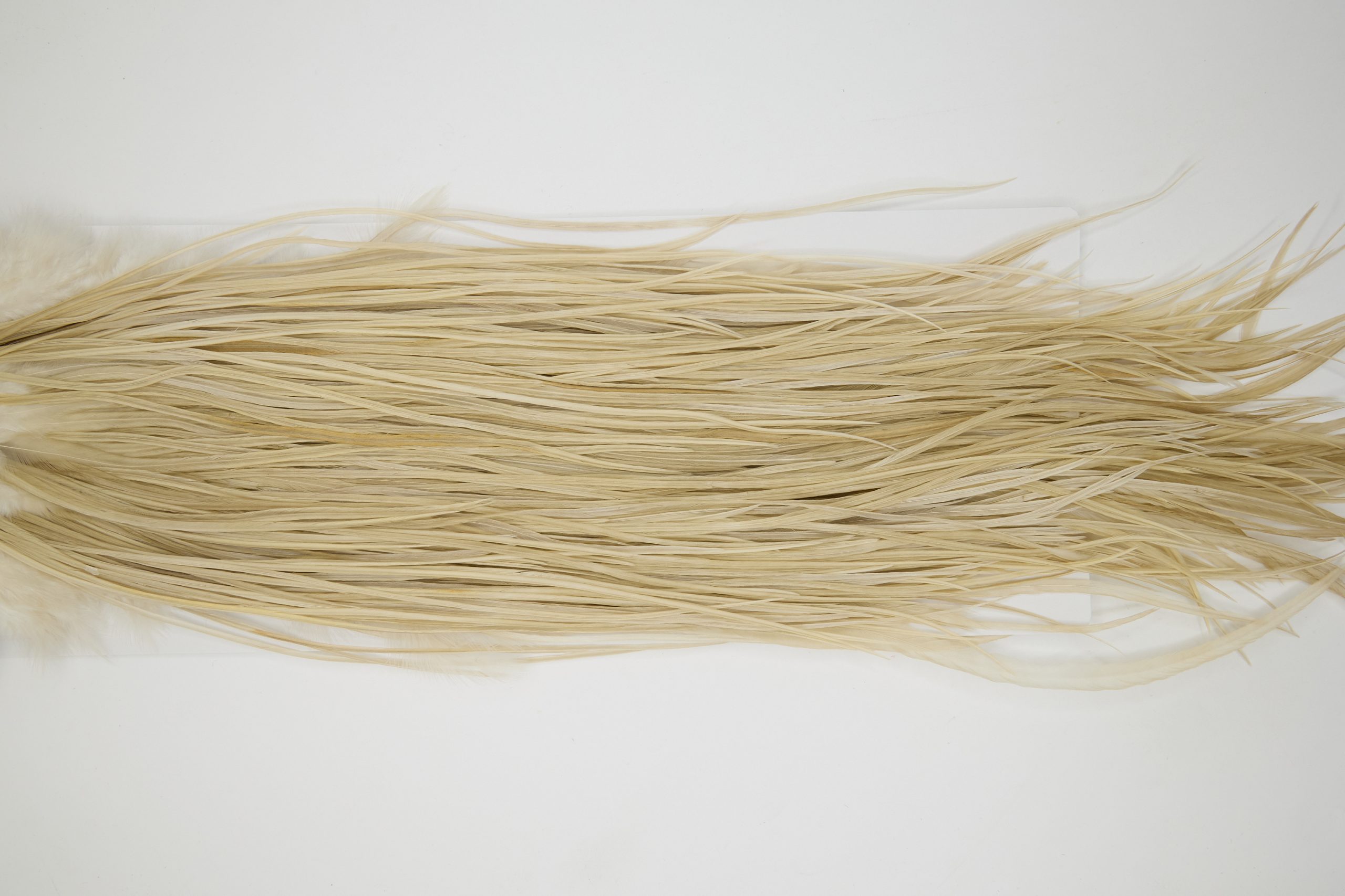 12260 Hebert Dry Fly Hackle Bronze Grade Rooster Saddle Light Tan Dun Ties Size 12-16