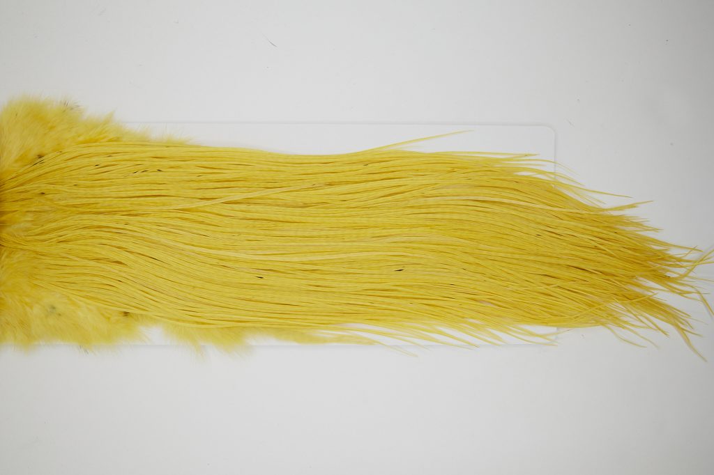 10706 Whiting Dry Fly Hackle Silver Grade Rooster Saddle Pale Yellow Ties Size 14-18