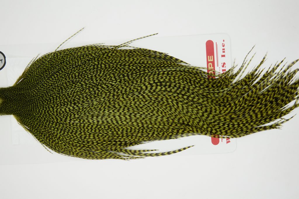 11281 Whiting Dry Fly Hackle Silver Grade Rooster Cape Olive Ties Size 8-26