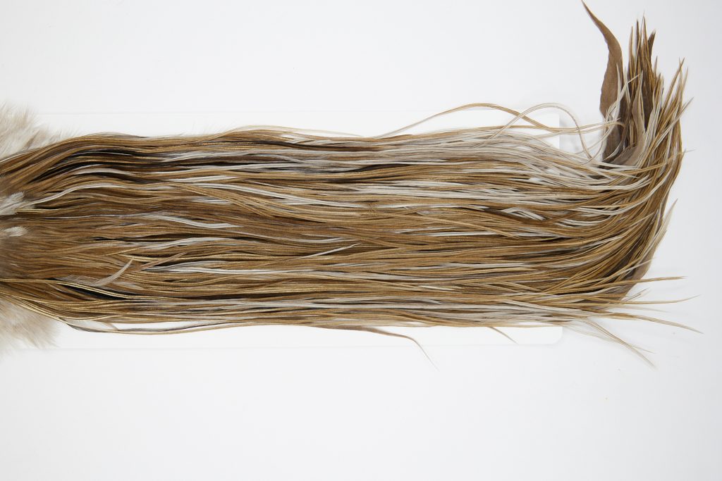 12330 Heritage Dry Fly Hackle Grade 1 Rooster Saddle With Vermiculation Ties Size 12-14