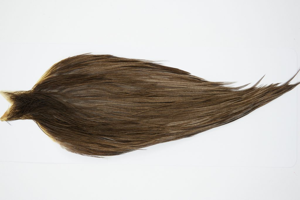 12334 JimsFlyCo Dry Fly Hackle Grade 3 Rooster Cape Grey Dun Ties Size 10-18