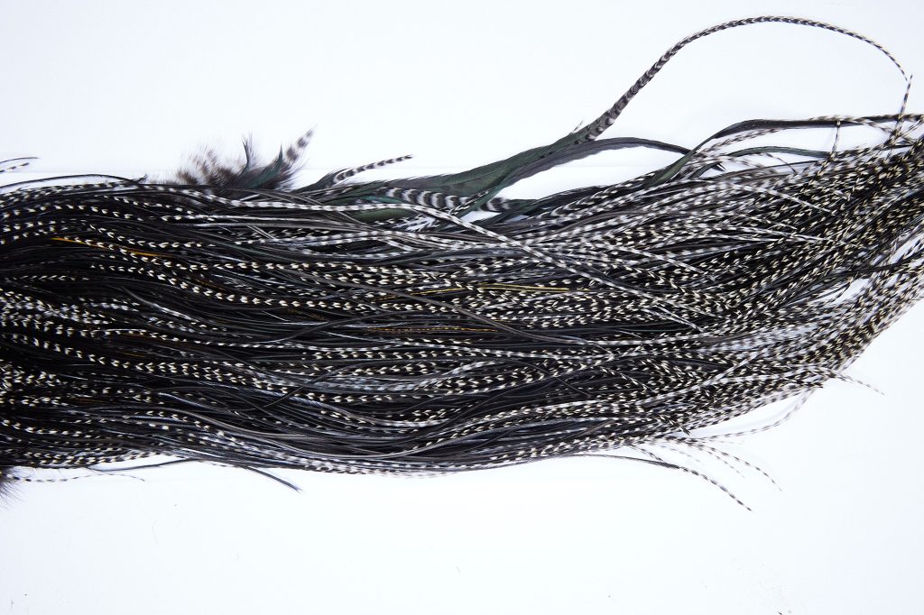 2105 Yellowstone Dry Fly Hackle Rhodium Rooster Saddle Grizzly Variant Ties Size 16-18