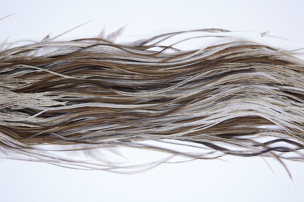 2118 Yellowstone Dry Fly Hackle Rhodium Rooster Saddle Variant Ties Size 10-12