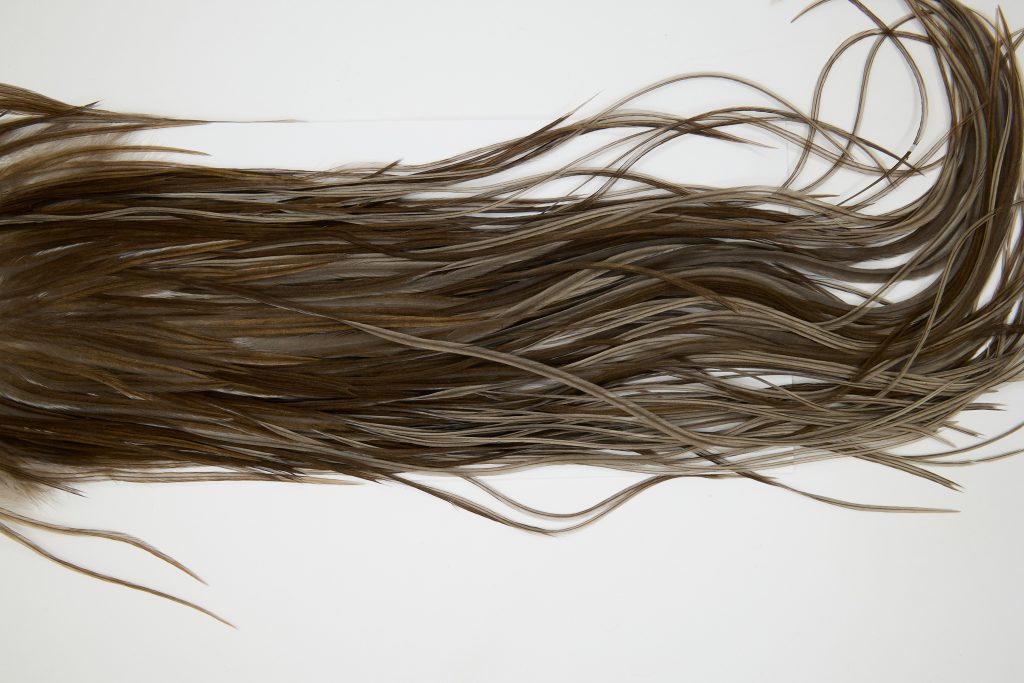 7154 JimsFlyCo Dry Fly Hackle Grade 2 Rooster Saddle Brown Dun Ties Size 12-16