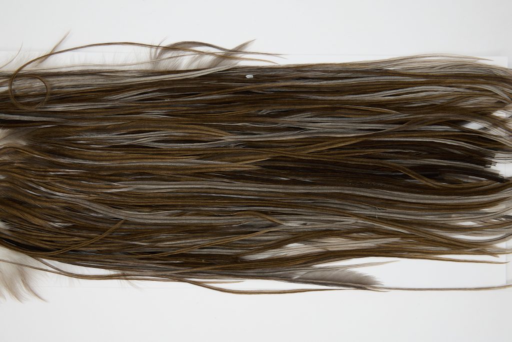 7155 JimsFlyCo Dry Fly Hackle Grade 2 Rooster Saddle Brown Dun Ties Size 12-14