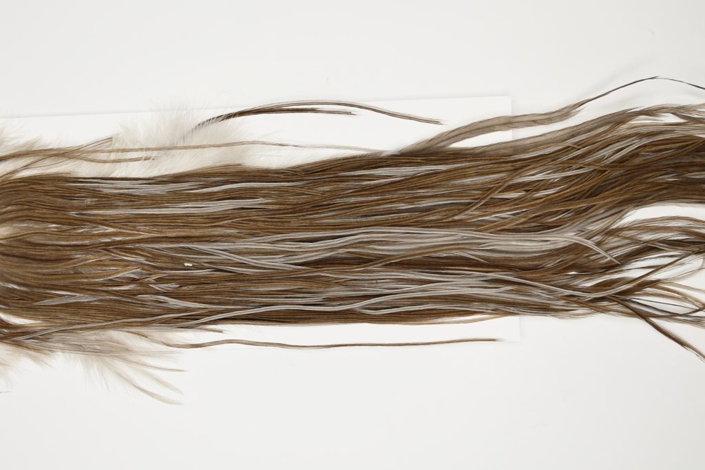 7156 JimsFlyCo Dry Fly Hackle Grade 2 Rooster Saddle Brown Dun Ties Size 12-14