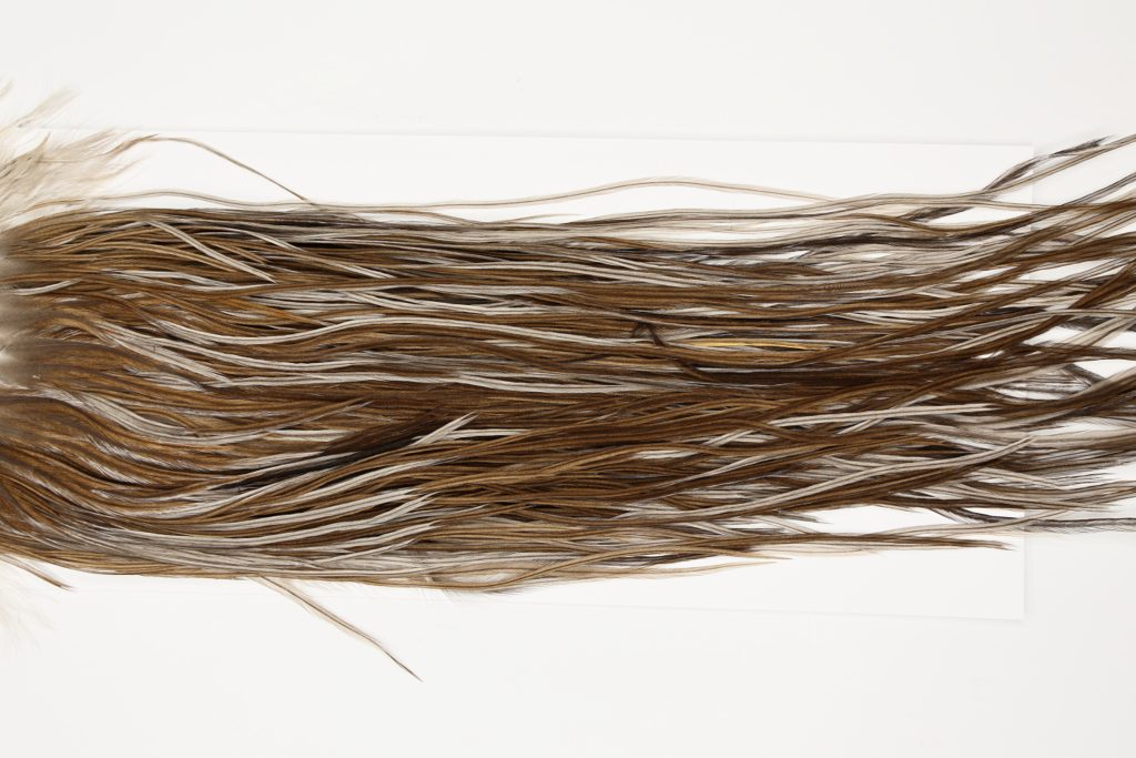 7157 JimsFlyCo Dry Fly Hackle Grade 2 Rooster Saddle Brown Dun Ties Size 12-14