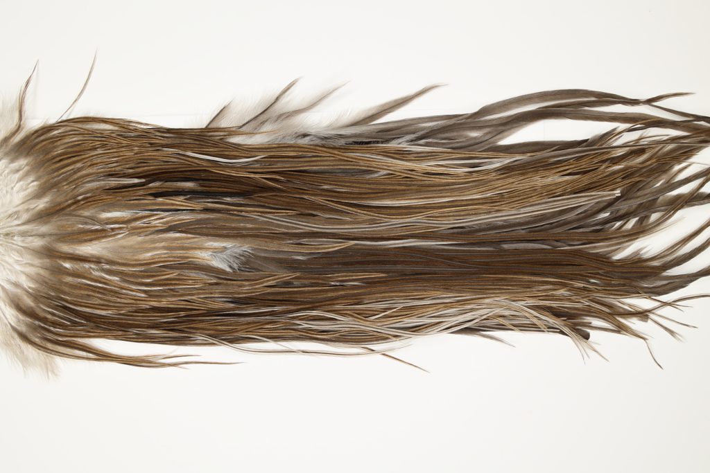 7163 JimsFlyCo Dry Fly Hackle Grade 1 Rooster Saddle Brown Dun Ties Size 12