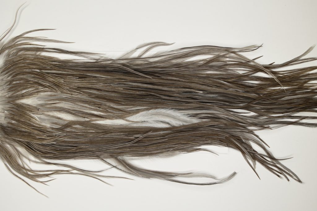 7216 JimsFlyCo Dry Fly Hackle Grade 1 Rooster Saddle Grey Dun Badger Ties Size 12