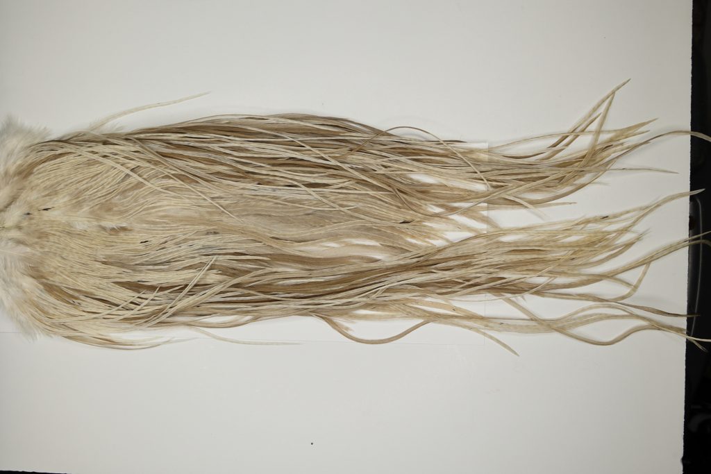 7245 JimsFlyCo Dry Fly Hackle Grade 1 Rooster Saddle Light Dun Ties Size 12-16