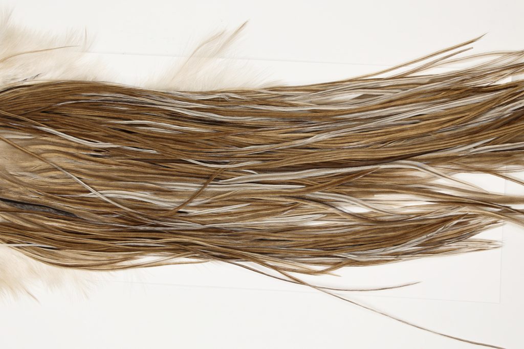 7254 JimsFlyCo Dry Fly Hackle Grade 1 Rooster Saddle Medium Dun Ties Size 12-14