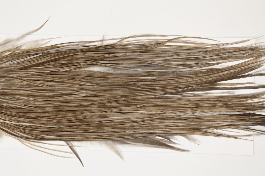 7261 JimsFlyCo Dry Fly Hackle Grade 1 Rooster Saddle Medium Dun Ties Size 12-16