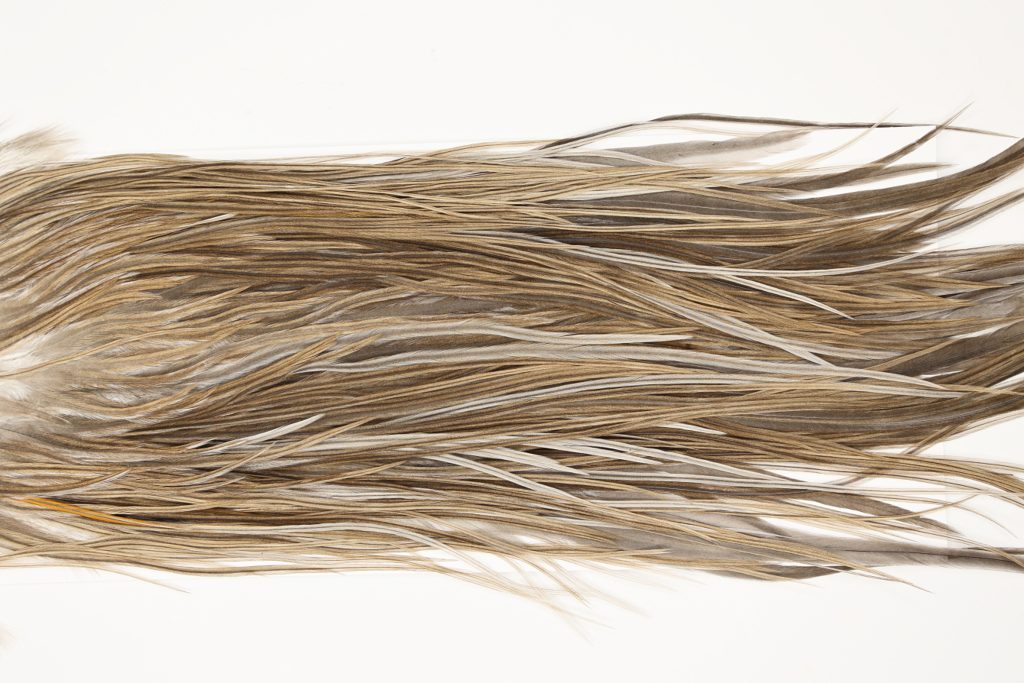 7269 JimsFlyCo Dry Fly Hackle Grade 2 Rooster Saddle Medium Dun Ties Size 14-16