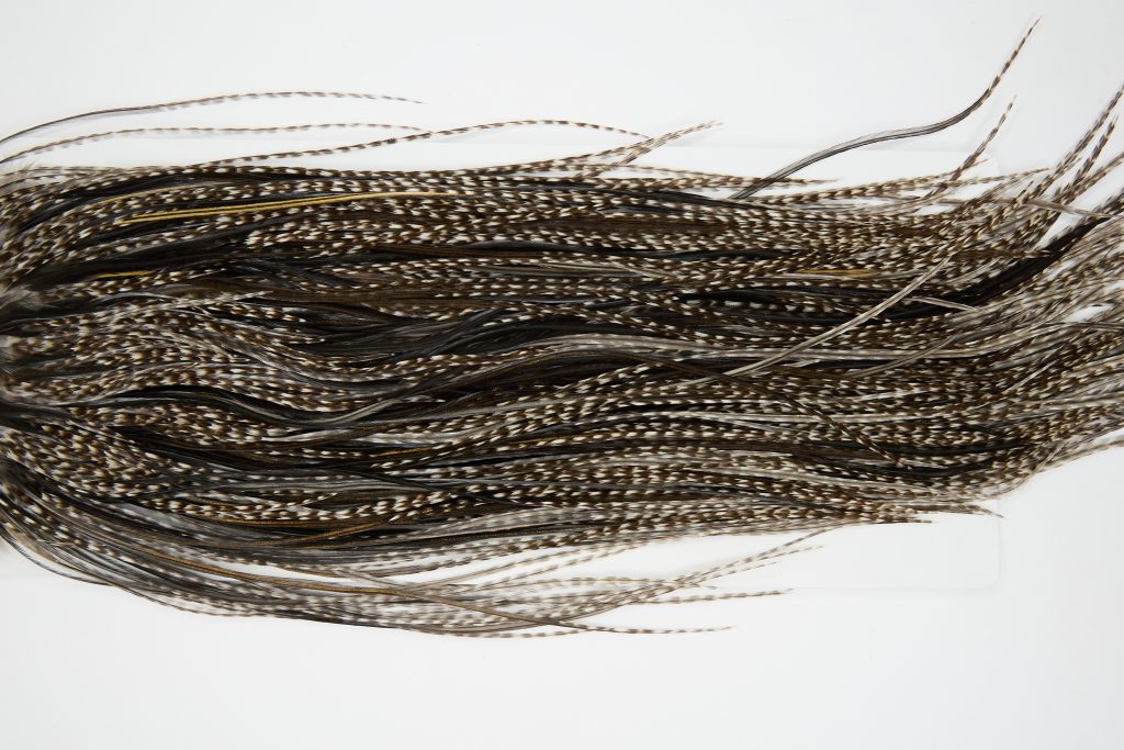 8621 Heritage Dry Fly Hackle Grade 2 Rooster Saddle With Vermiculation Ties Size 14-16